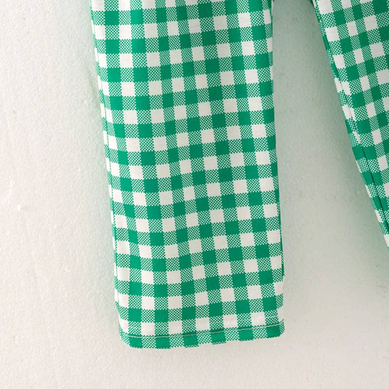 Boys Brother Christmas Tree Embroidery Smock Red Green Outfit: 3T / Two Pieces Set