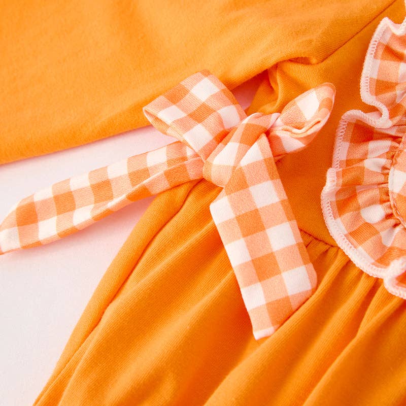 Baby Girls Halloween Pumpkin Chenille Patches Long Sleeves Romper: 12-18M