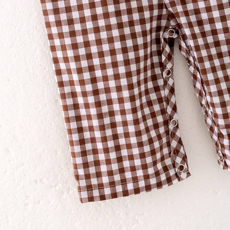 Boys Thanksgiving Pumpkin Turkey Embroidery Smock Romper: 6-12M